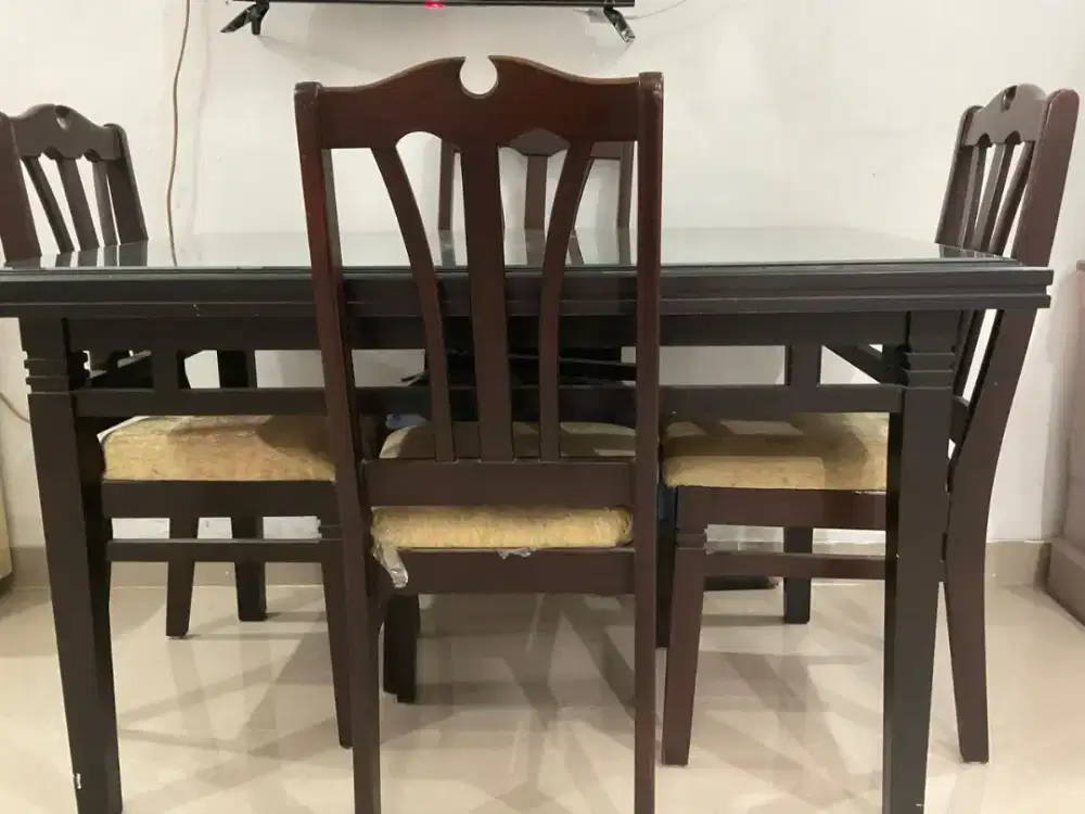 Meja makan kerang kursi 4