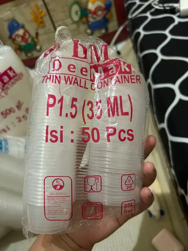 kotak tempat saos ukuran 35 ml , isi 44 pcs