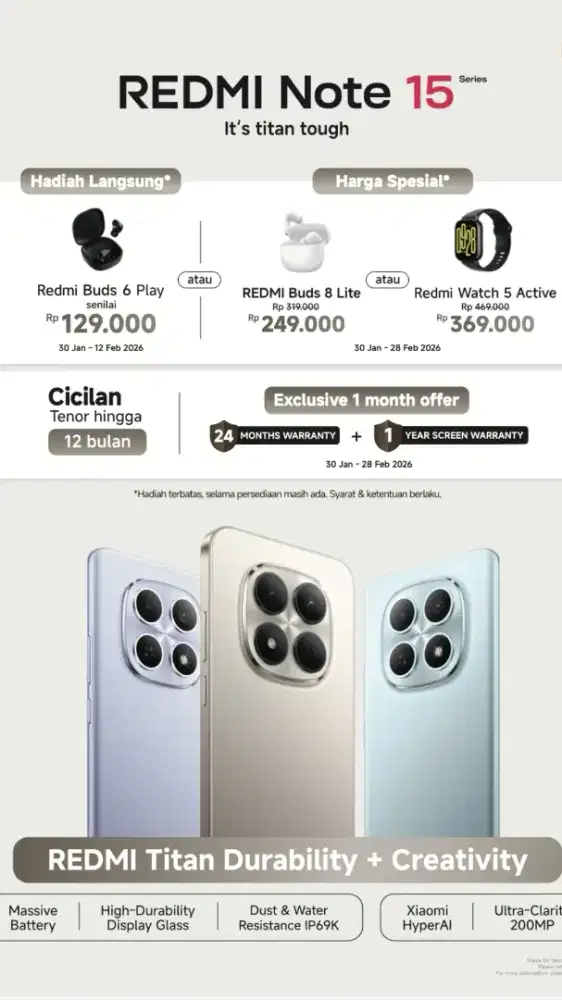 Xiaomi Note 15 Series Free TWS