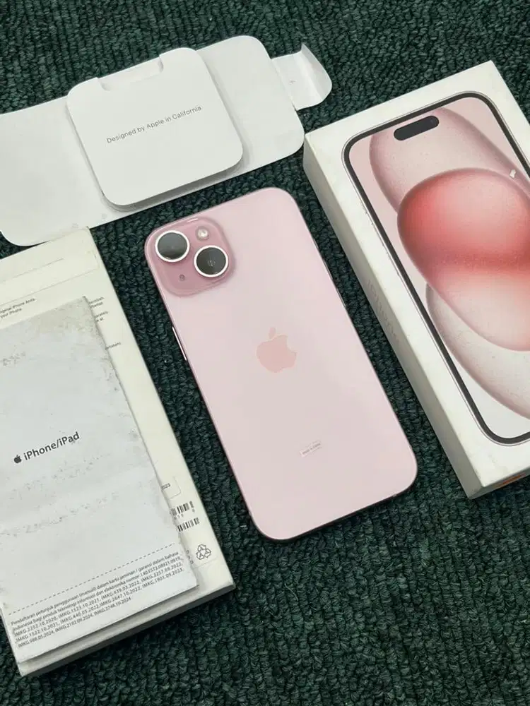 Iphone 15 pink iBox 128Gb HB 93% siklus 345x lengkap garansi on