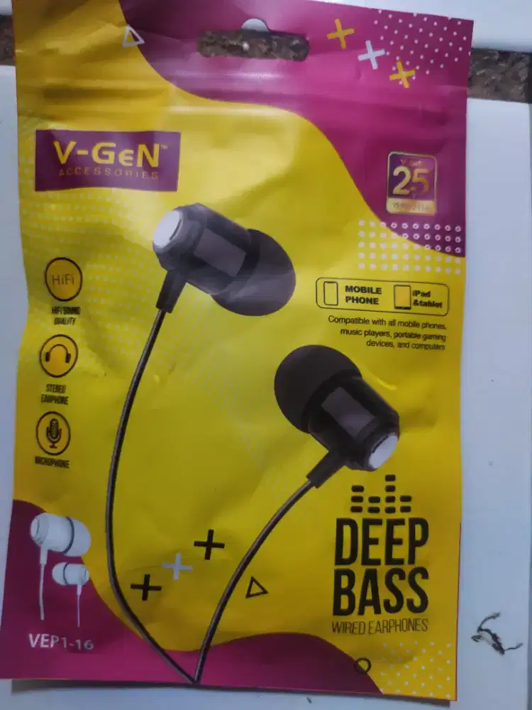 Earphone v-gen vep1-16 putih