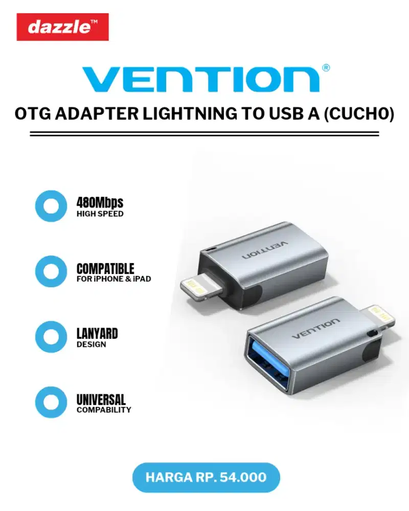 VENTION OTG LIGHTNING TO USB-A (CUCH0)