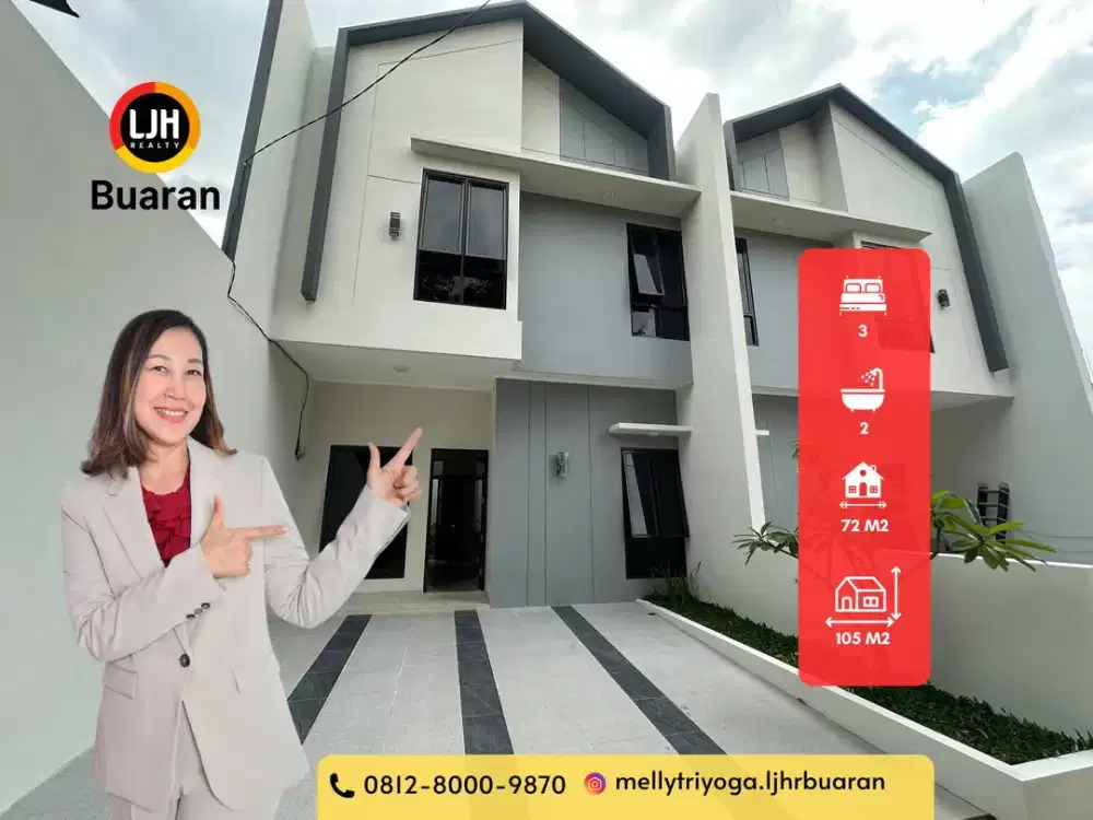 Rumah Baru Bergaya Minimalis Modern Jalan Tugu Jatiwaringin, Bekasi