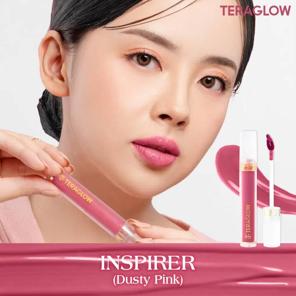 TERAGLOW Beauty Serum Lip Tint INSPIRER (Dusty Pink) liptint/lipstik