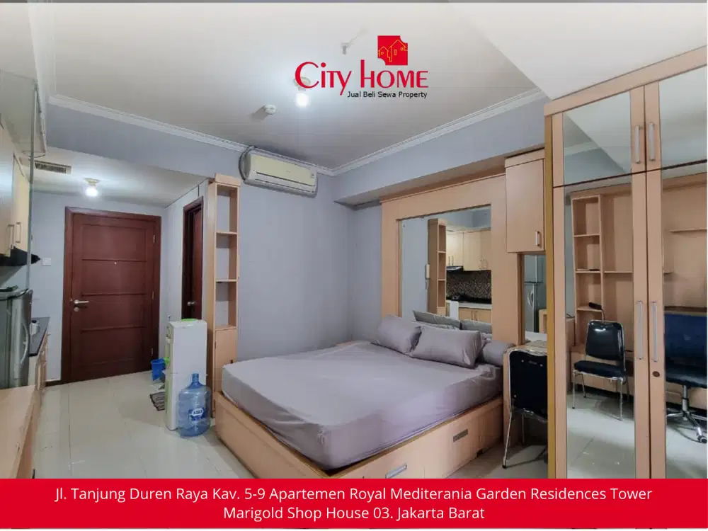 Disewakan Murah Apartemen Studio Full Furnished, Lantai Rendah!