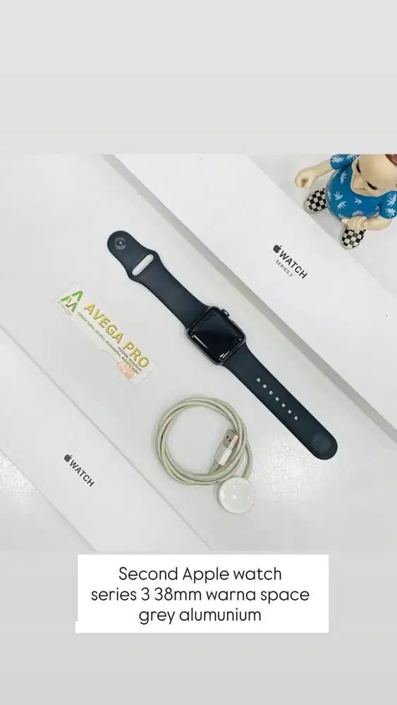 Second apple watch series 3 38mm space gray aluminum