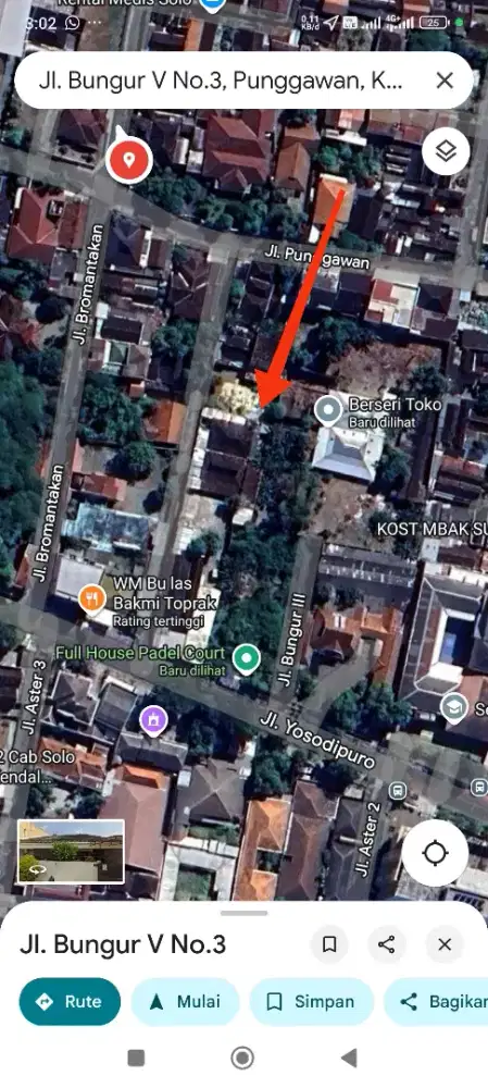 Rumah Dijual Di Punggawan kota Surakarta