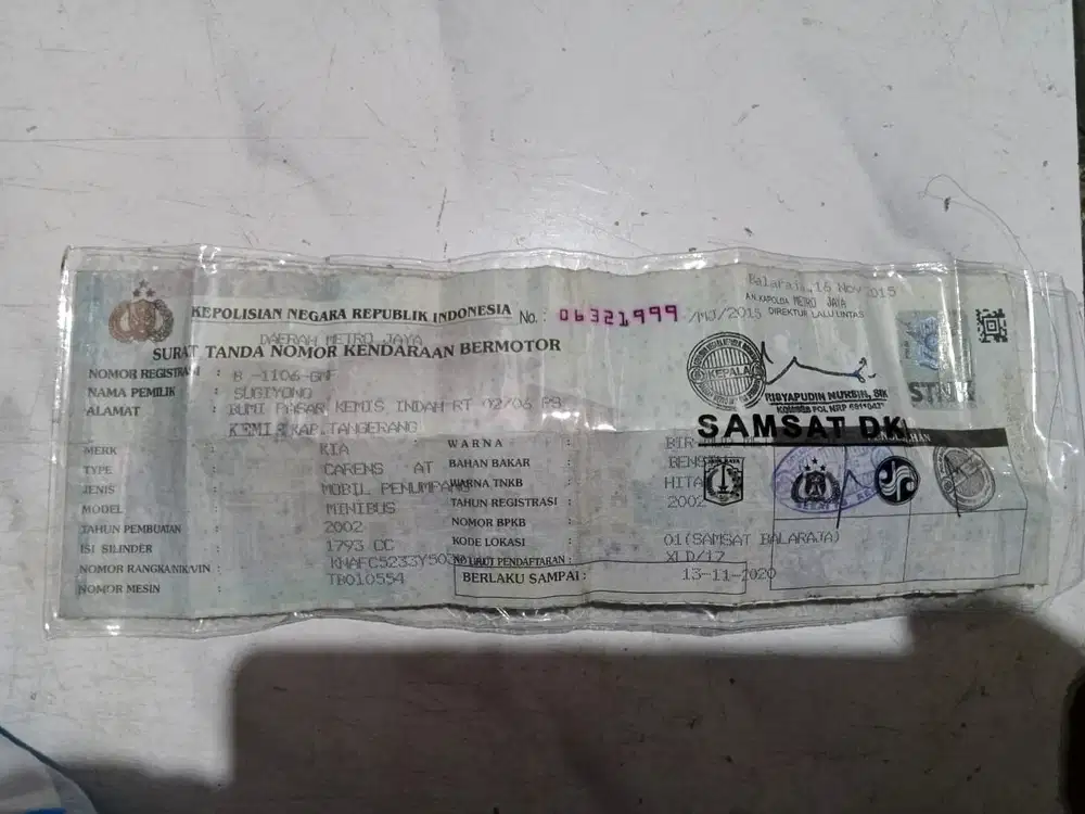 Kia Carens 2002 Bensin