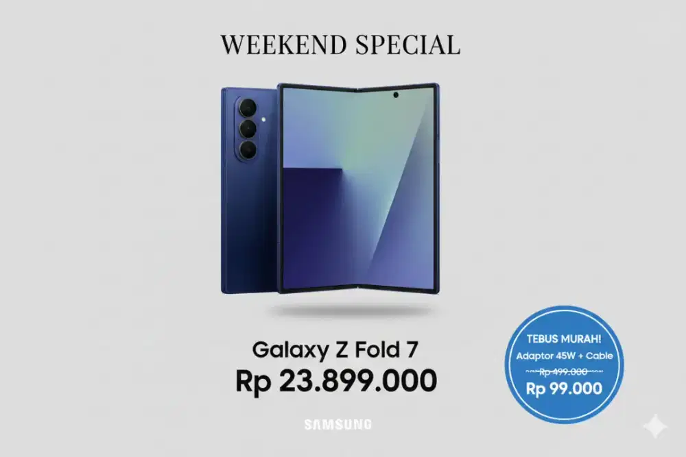 Samsung Z Fold 7 + tebus murah Adaptor