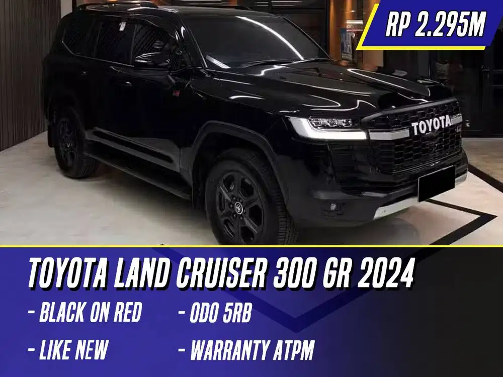 Toyota Land Cruiser 300 GR 2024 Black on Red Hitam LC LC300 GRS Sport