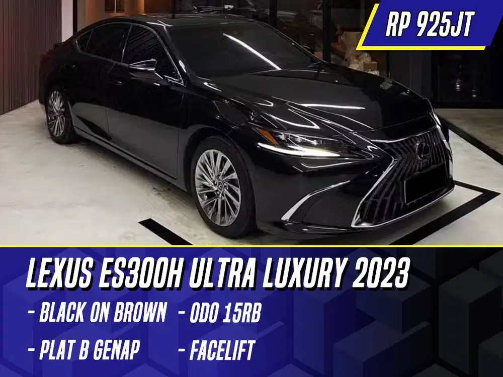 Lexus ES300h Ultra Luxury 2023 Facelift Black on Brown Hitam ES 300h
