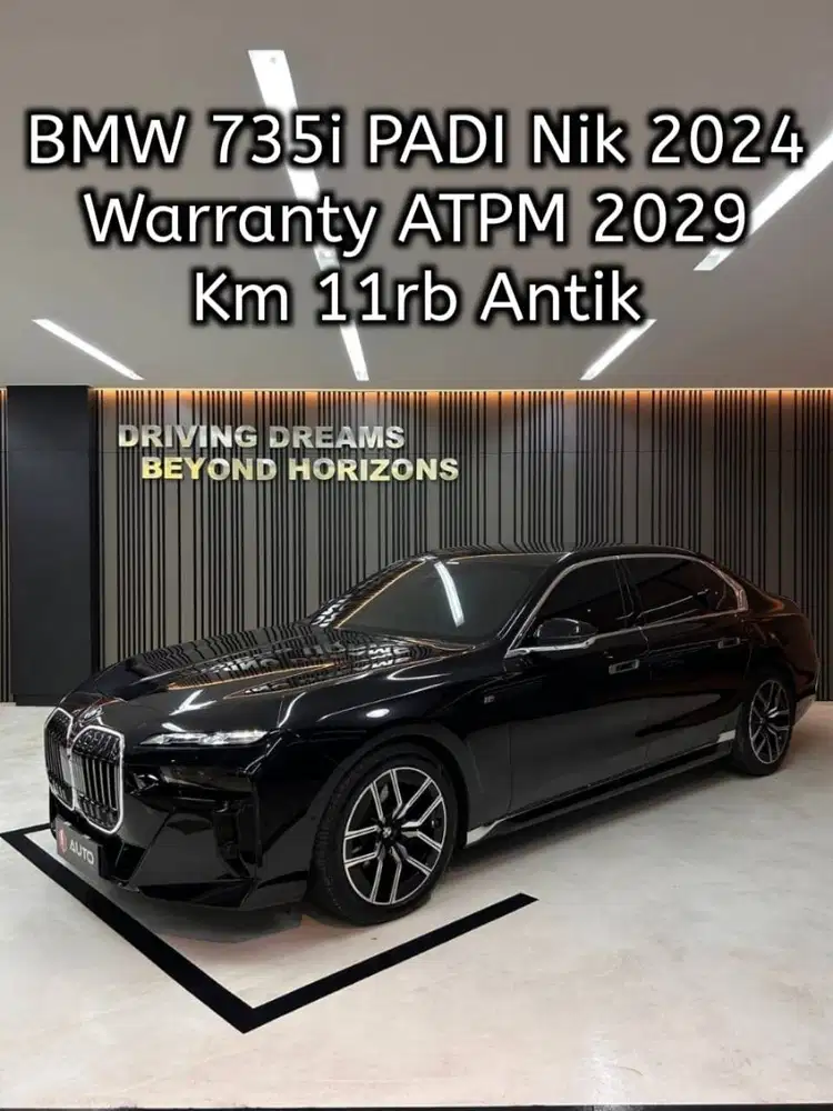 BMW 735i M-Sport 2024 Hitam B1348SAT Km11rb Panoramic Display