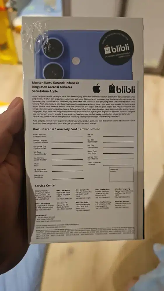 iPhone 16 baru segel dus