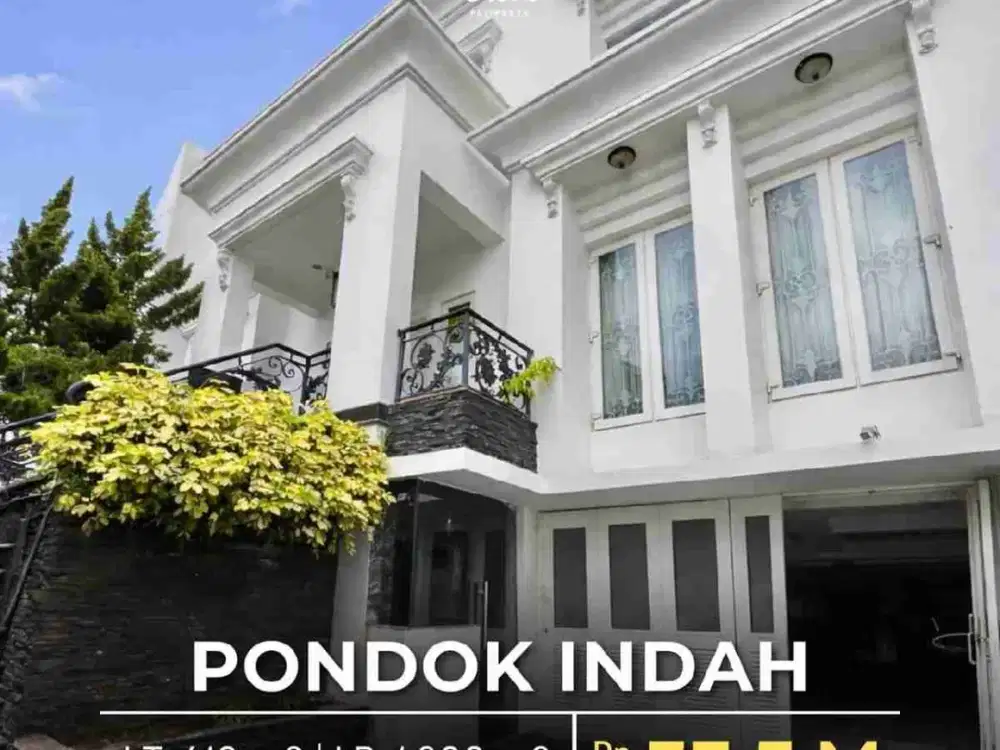 Rumah Luxurious Modern Classic Semi Furnish Jalan Lebar di Pondok Indah Jakarta Selatan