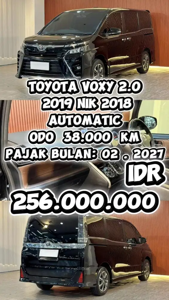 [ ODO 38.000 KM ] TOYOTA VOXY 2.0 AT 2019 NIK 2018 SIAP PAKAI
