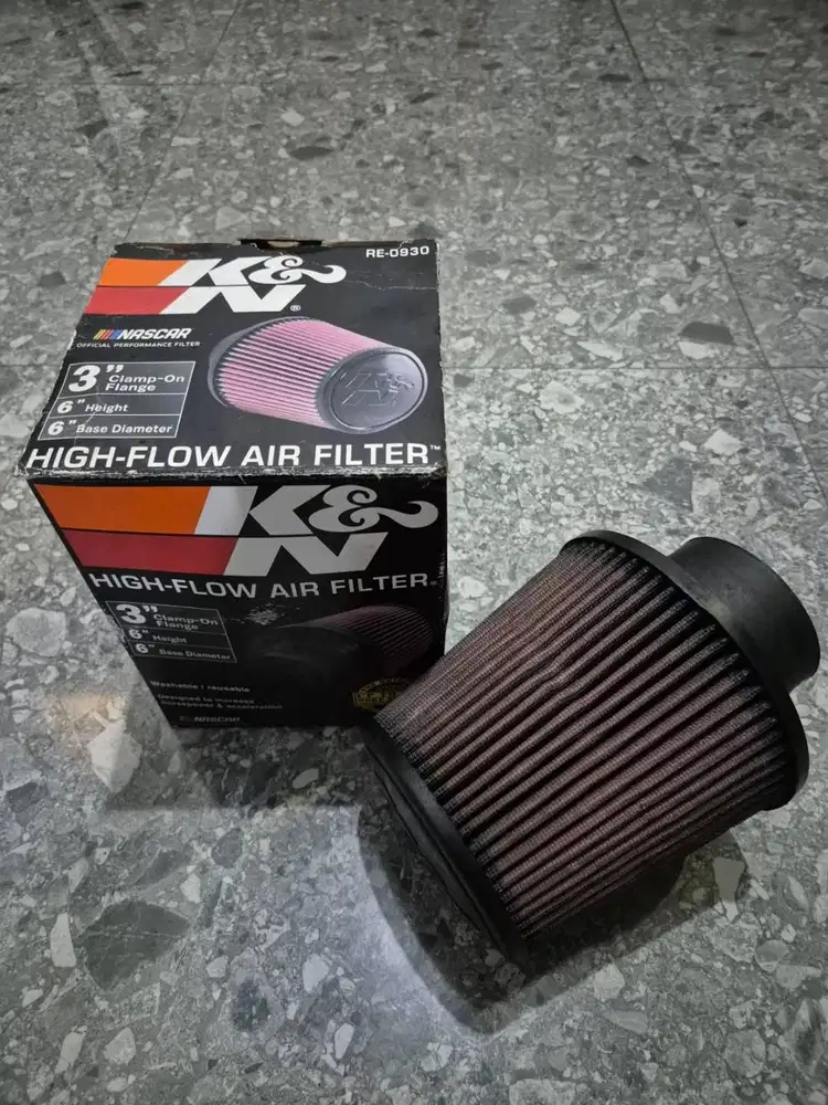 K&N Open Filter inlet 3 Inch