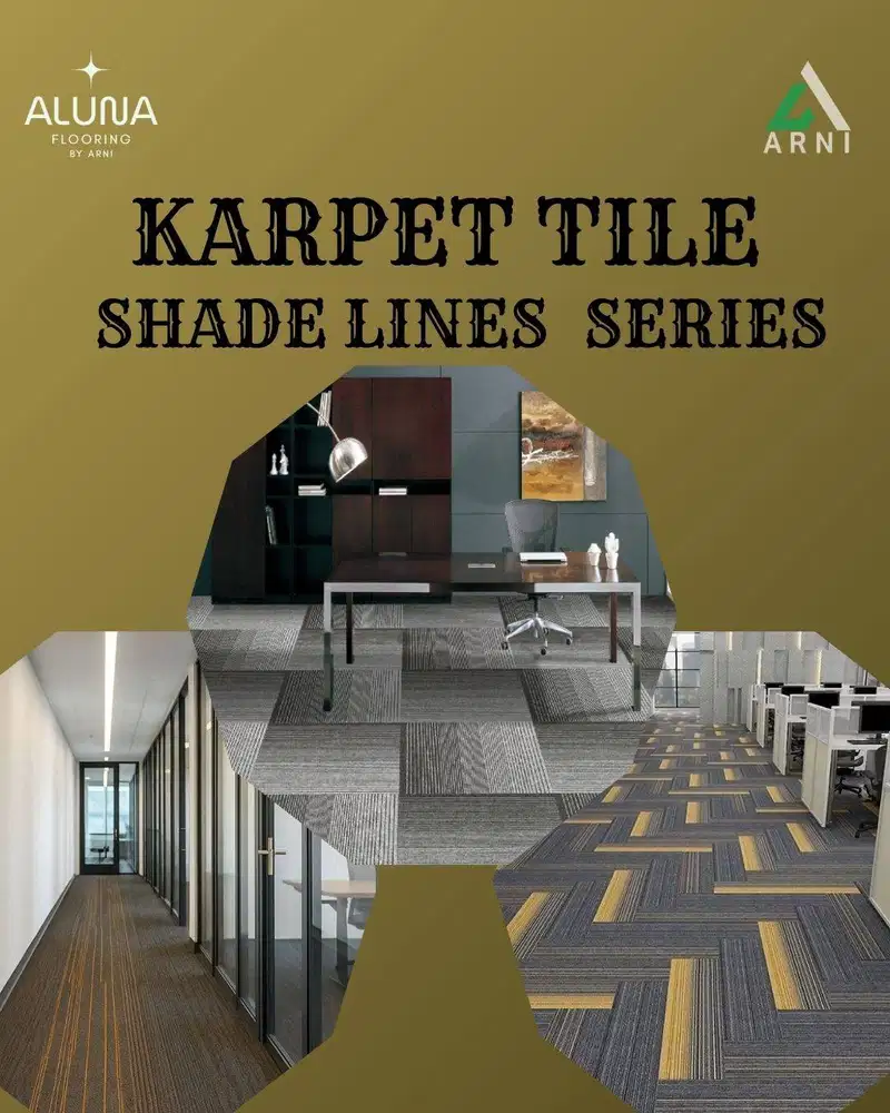 Karpet Tile Shade Lines Ukuran 50x50 | Karpet Premium SERIES Modern |