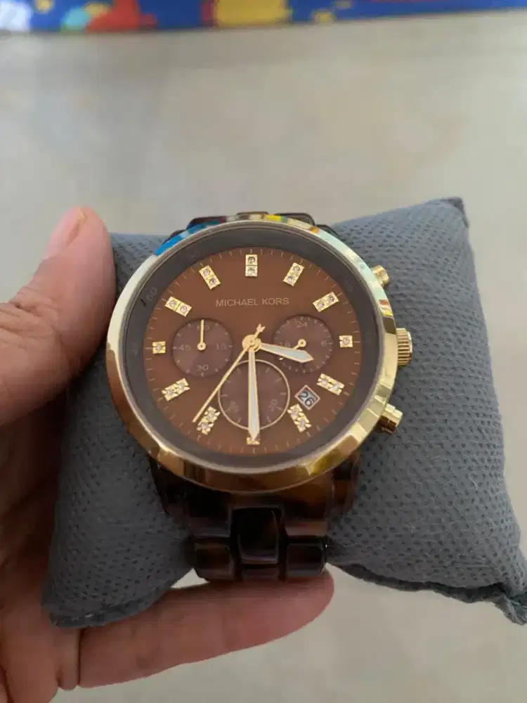 Michael Kors watch chrono steel & tortoise mother of pearl  MK - 2516