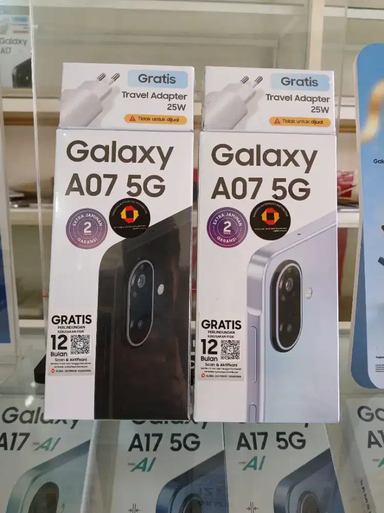Samsung A07 5G 6+6/128 6000mAh,Baru fresh segel box Garansi resmi.