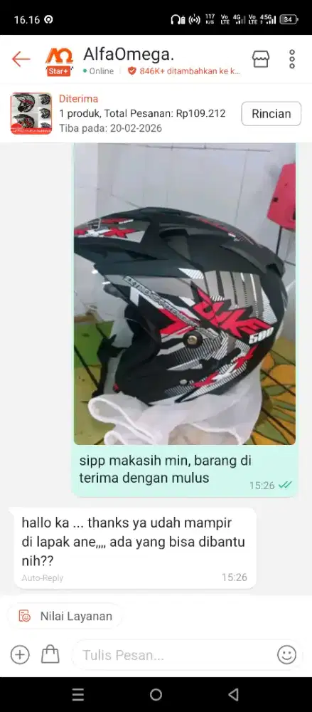 jual helm baru beli ukuran M