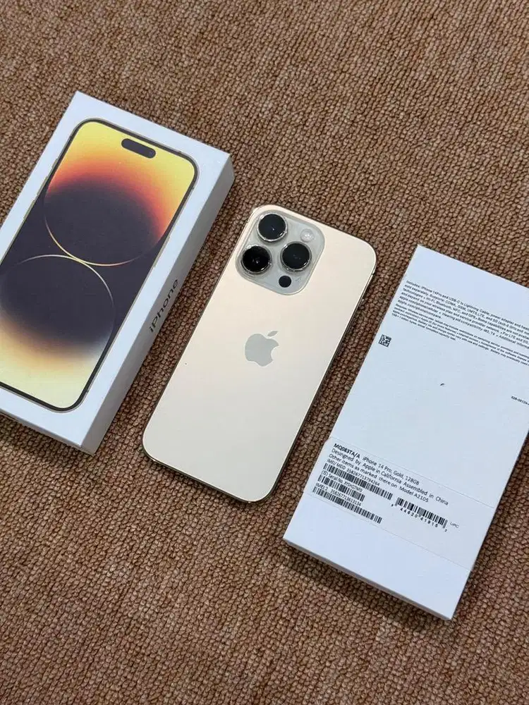 Iphone 14 pro 128gb gold resmi beacukai