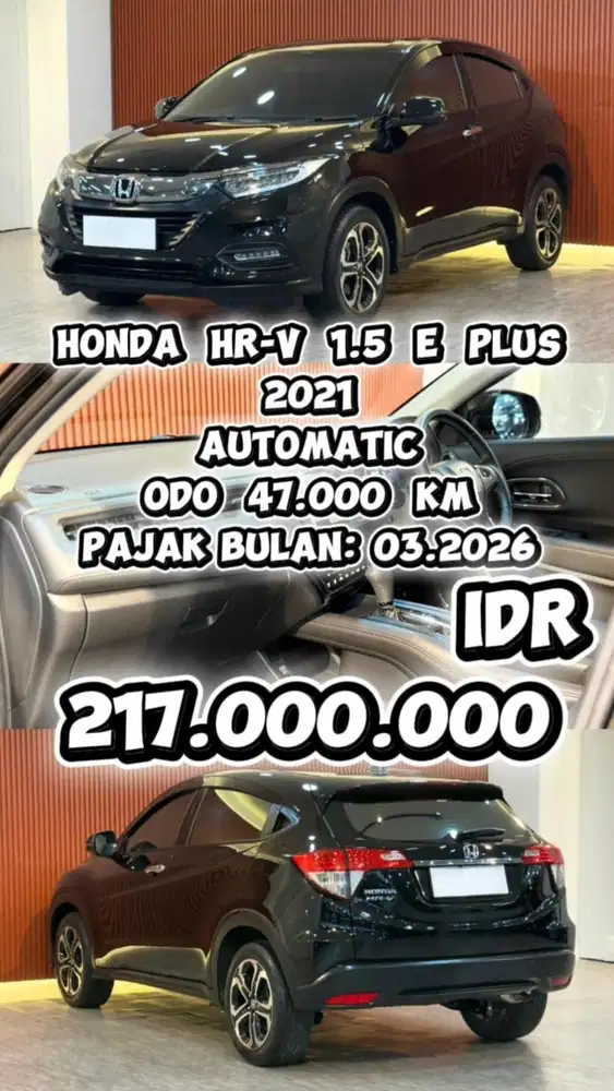 [ WARRANTY 3 YEAR ] HONDA HRV HR-V 1.5 E PLUS 2021 AT SIAP PAKAI