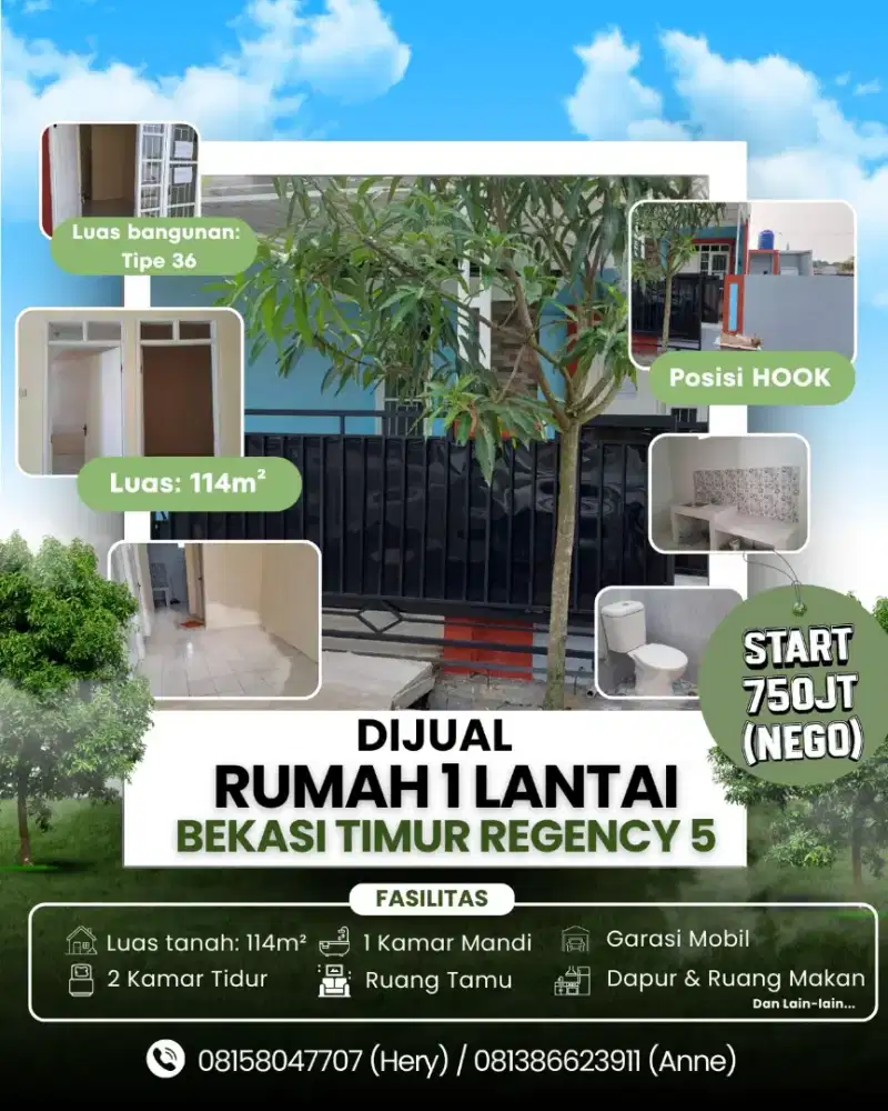 Dijual Rumah Regency 5 cluster Denosiya