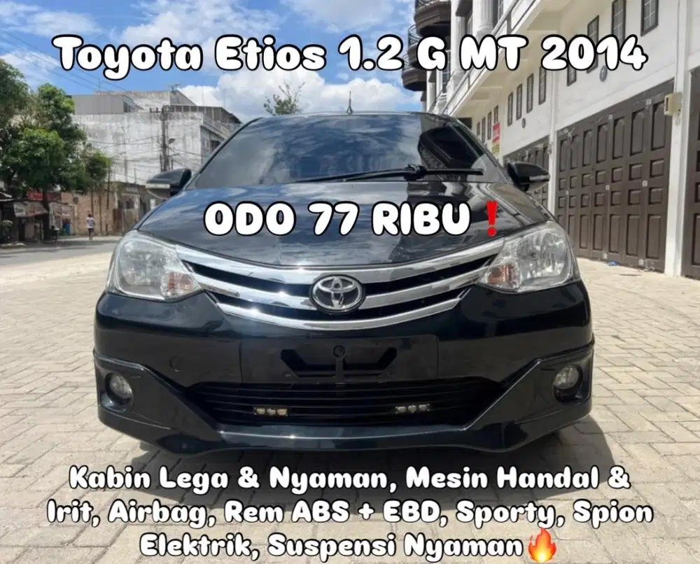 (TDP 8 JUTA!) Toyota Etios Valco 1.2 G Manual Hitam 2014
