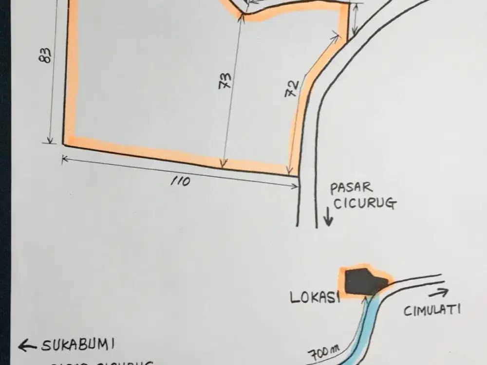 Dijual Tanah Luas 9890 di Cimelati Cicurug Sukabumi