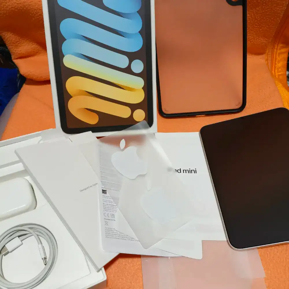 iPad Mini 6th gen 64gb wifi starlight seperti baru fullset no minus