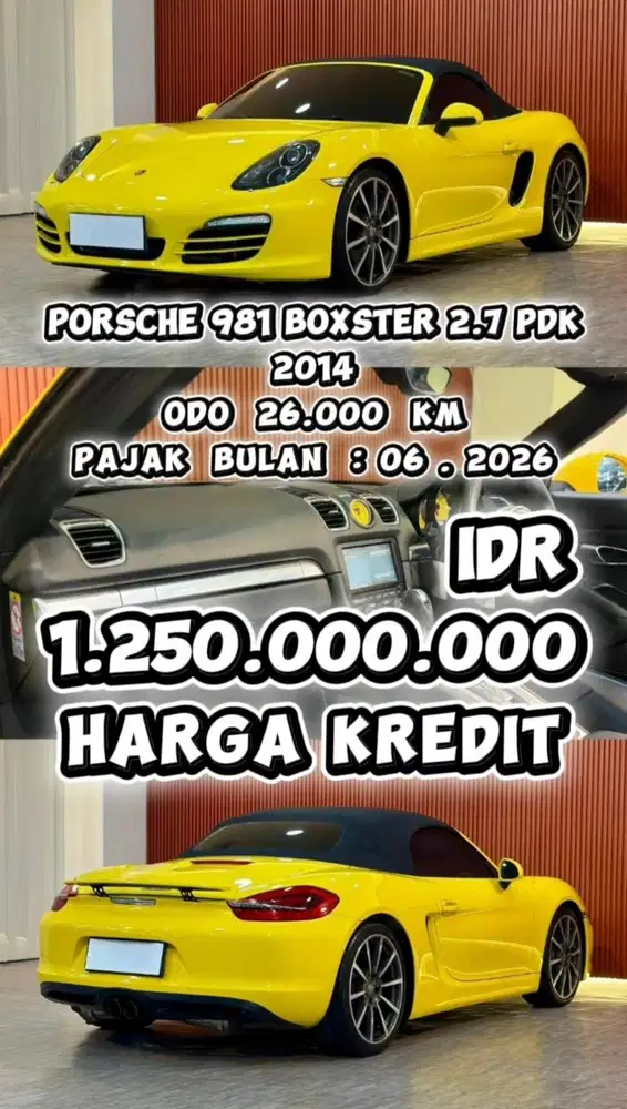 [ ODO 26.000 ] PORSCHE BOXSTER 981 2.7 PDK 2014 BERGARANSI
