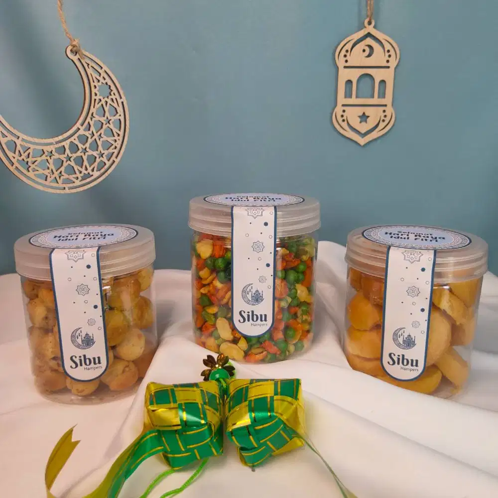 Hampers Lebaran isi 3 Toples Kue Kering Expired Lama