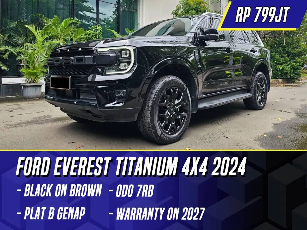 Ford Everest Titanium 4x4 2024 Black on Brown Hitam Everes 2023
