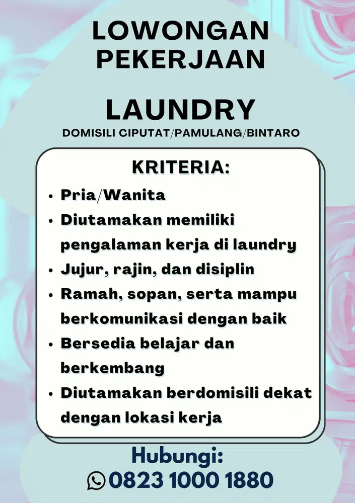 Laundry - Setrika Uap & Packing