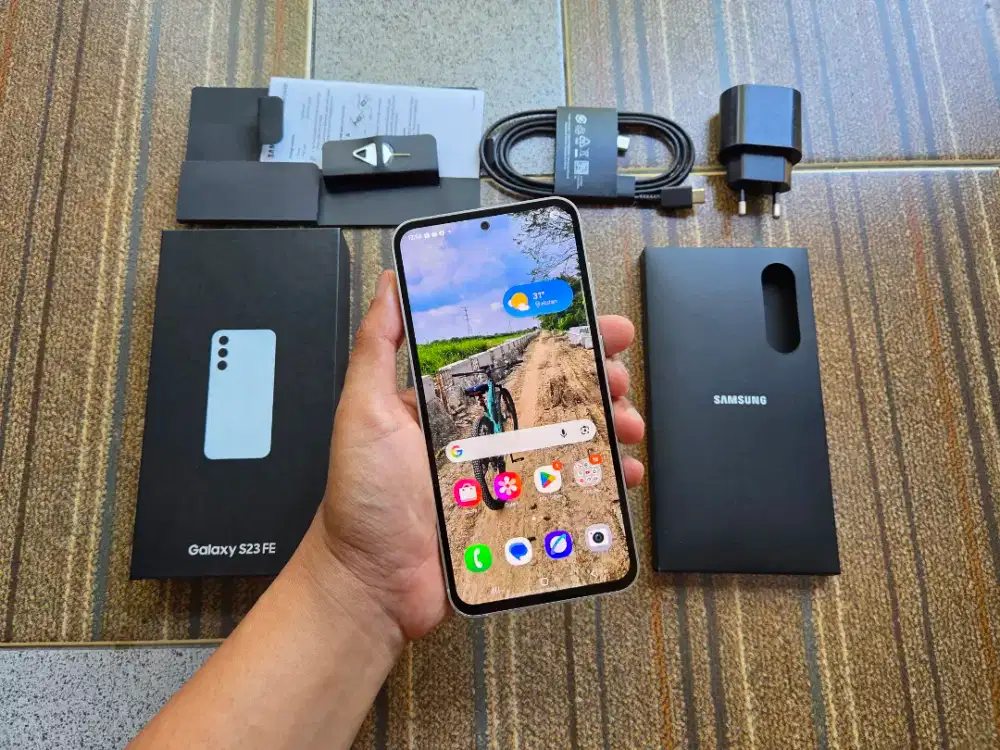 Samsung S23 FE 5G 8/256 Cream Fullset Resmi SEIN