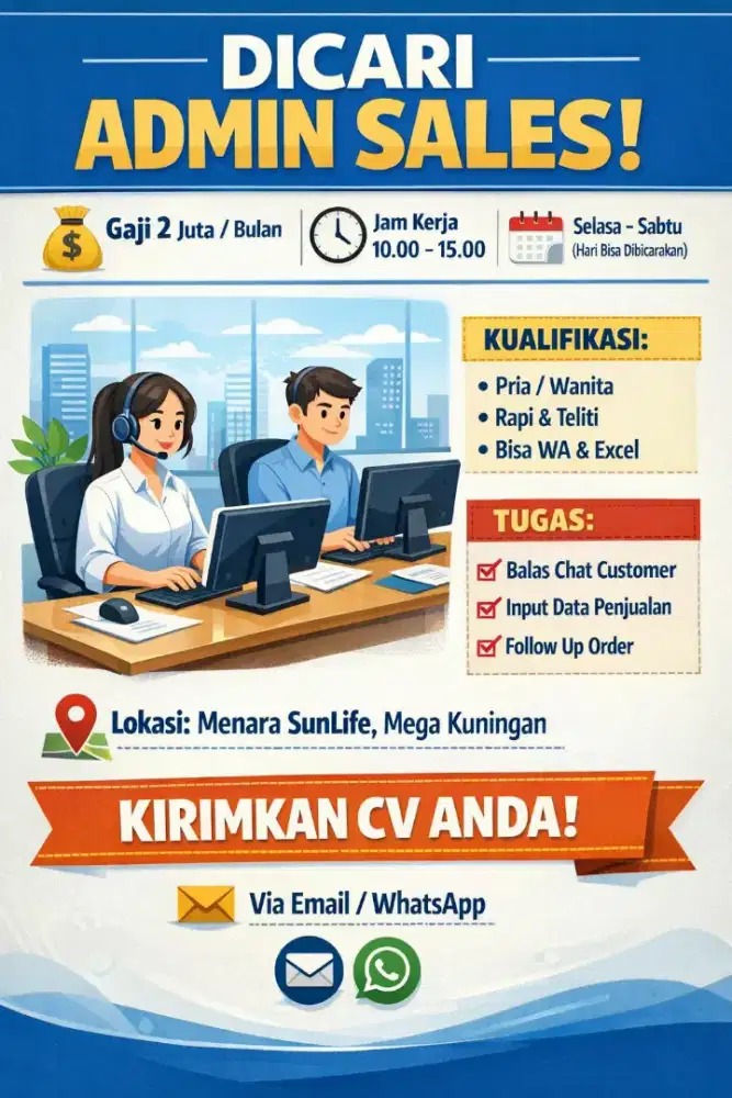 Dicari admin sales properti