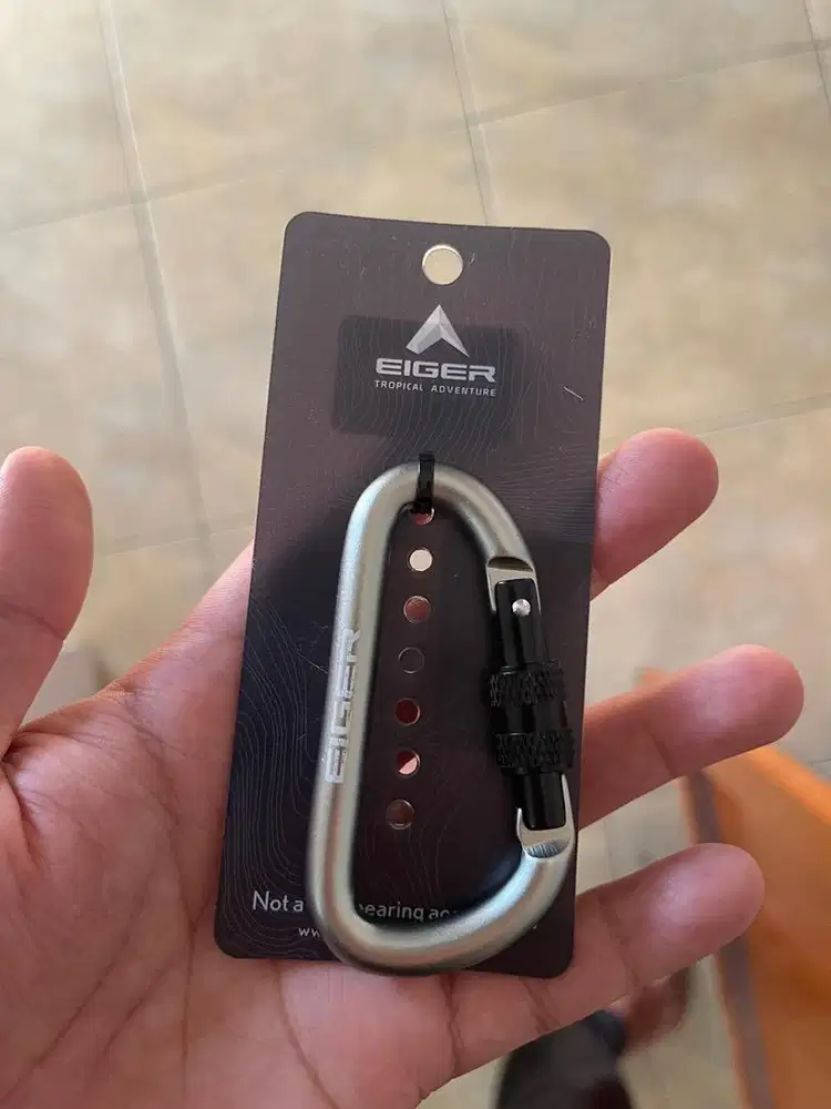 Carabiner Eiger silver 8mm  original 100%