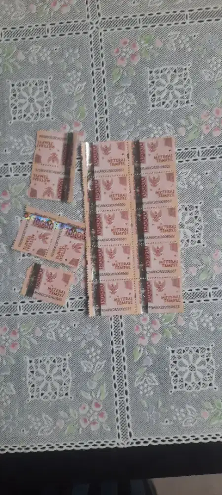 materai tempel 15 buah