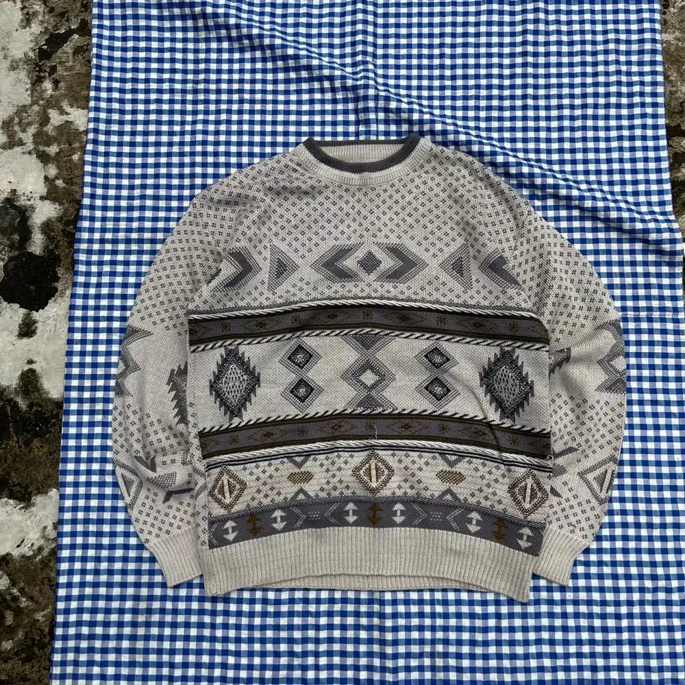 Sweater Rajut 3D Pattern Knitwear dickies carhartt stussy uniqlo