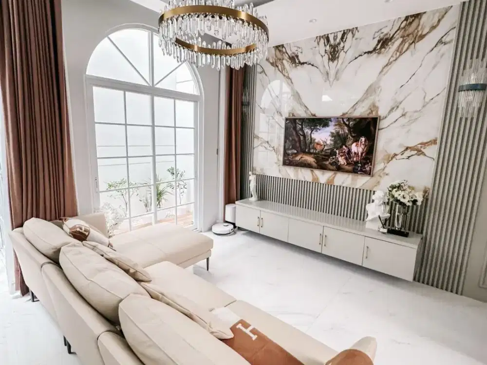 Rumah Golf Island Pik Furnished bagus interior mewah