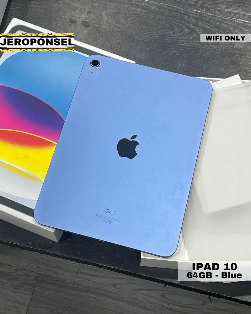 IPAD 10 64GB BLUE EX IBOX WIFI ONLY BH 88% MULUS GARANSI