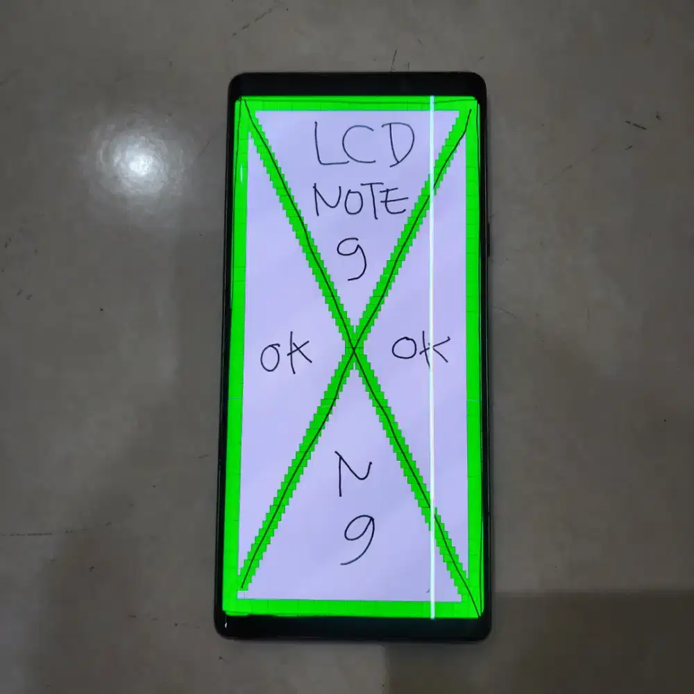 LCD SAMSUNG GALAXY NOTE 9 ORIGINAL MINUS GARIS FUNGSI 100% NORMAL