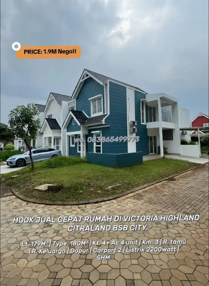 Hook Rumah Di Victoria Highland Citraland Bsb