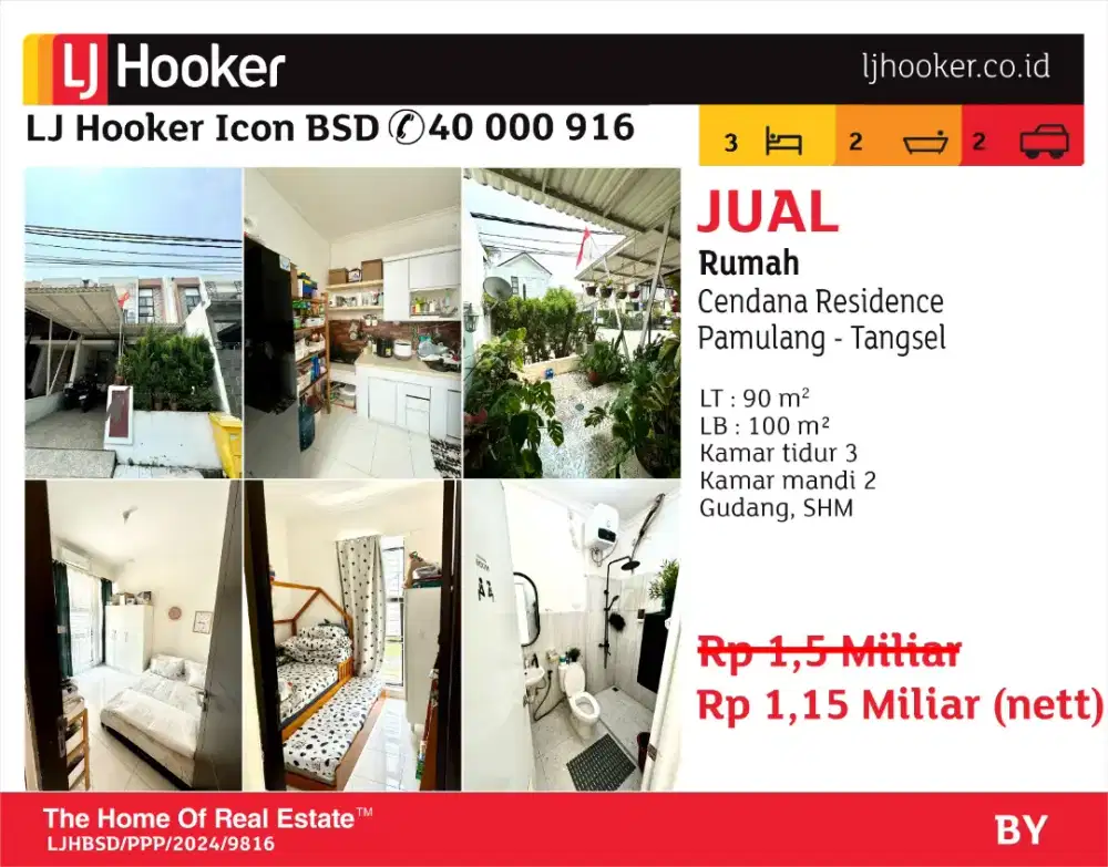 jual rumah cendana residence pamulang 2