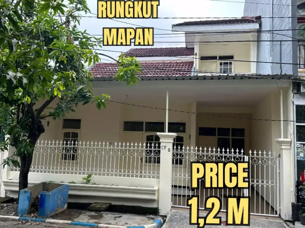 ‼️SIAP HUNI‼️ RUMAH RUNGKUT MAPAN TENGAH MURAH BAGUS TERAWAT. SURABAYA TIMUR DEKAT MERR, UPN, SUPERINDO, GEREJA, MASJID, BANK, Dsb