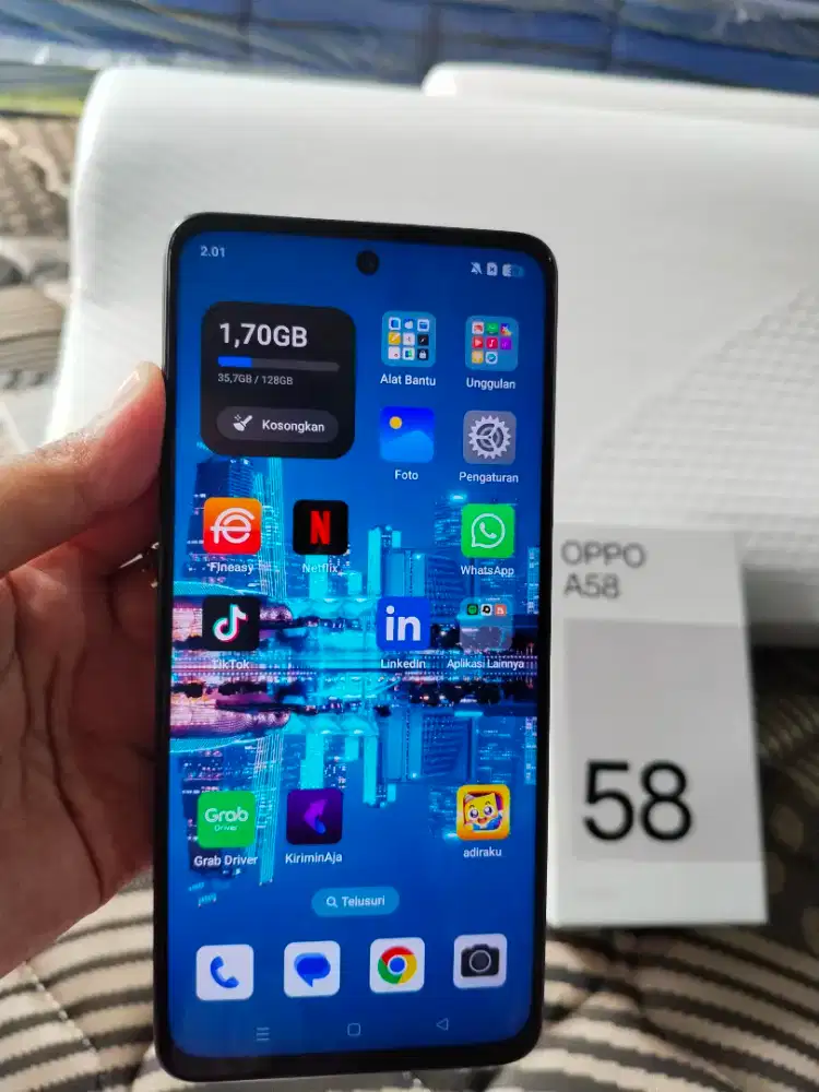Jual HP OPPO A58 ram 6/128 full set