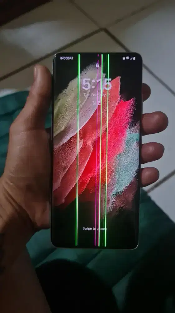 Samsung s21 ultra 5g ,  ram 12/256 minus garis line