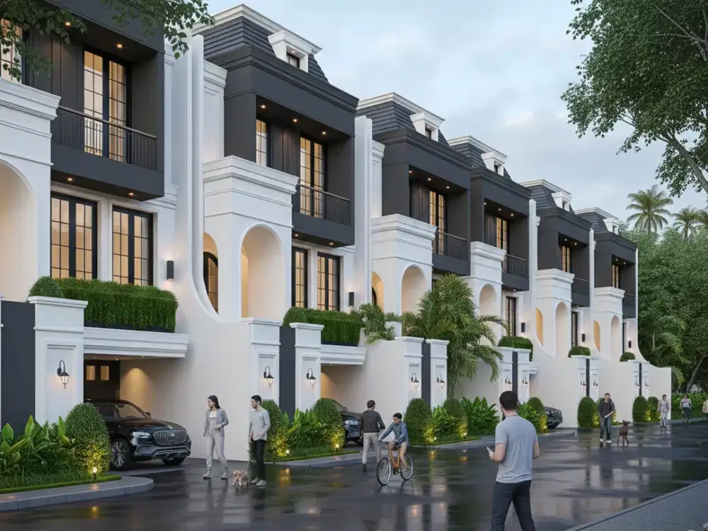 Rumah Modern Mediterranean Dengan Desain Yang Sangat Mewah Lokasi Strategis Akses Tol Bekasi Timur