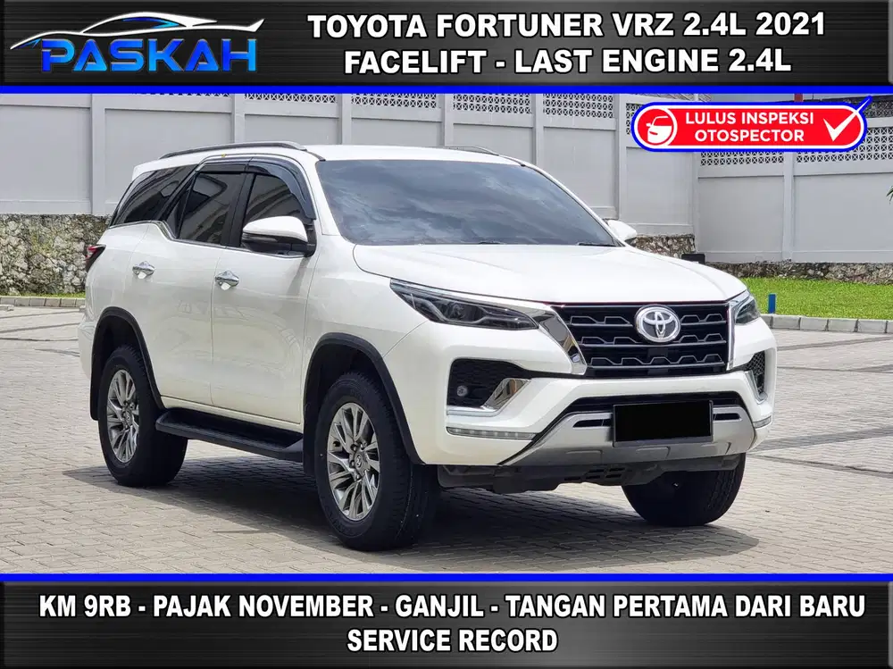 KM=9k BUNGA=4% GANJIL FORTUNER VRZ 2.4L FACELIFT 2021 non TRD GR SPORT