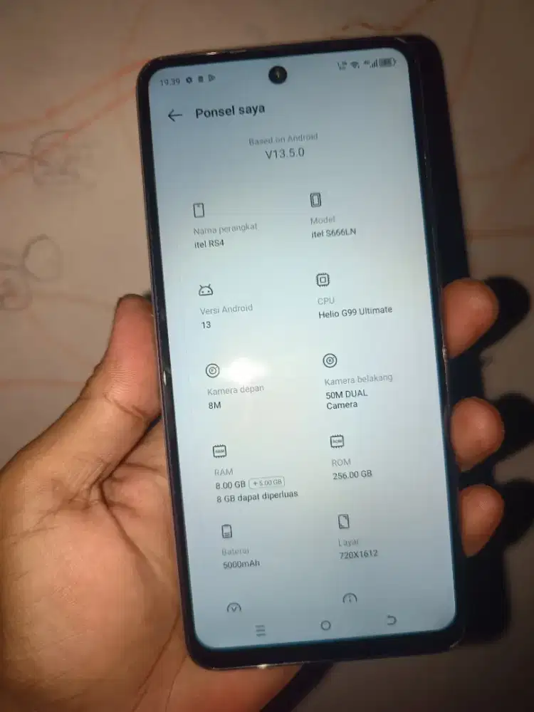itel rs 4 ram 8/256 mulus nominus